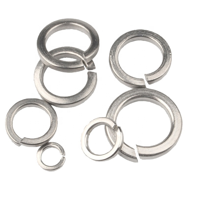 Customized DIN 127 M4 M12 copper self locking PTFE zinc Carbon Steel Stainless Steel thick round Square flat Split spring washer