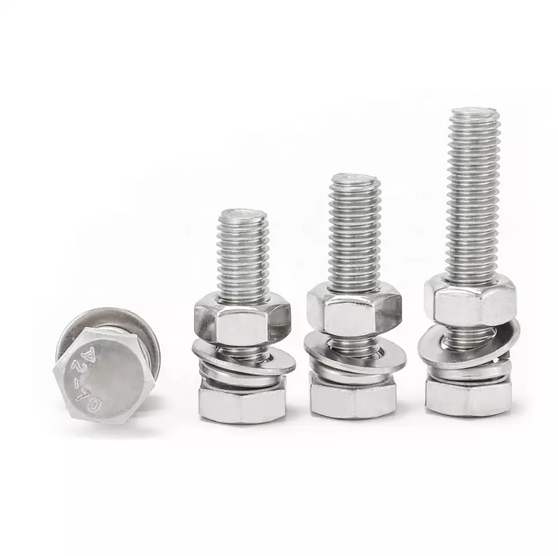 Din931 Din933 8.8 bolt and nut hex head bolt A2 70 stainless steel hex nut bolts