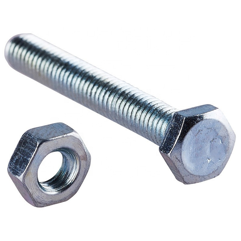 Din931 Din933 8.8 bolt and nut hex head bolt A2 70 stainless steel hex nut bolts