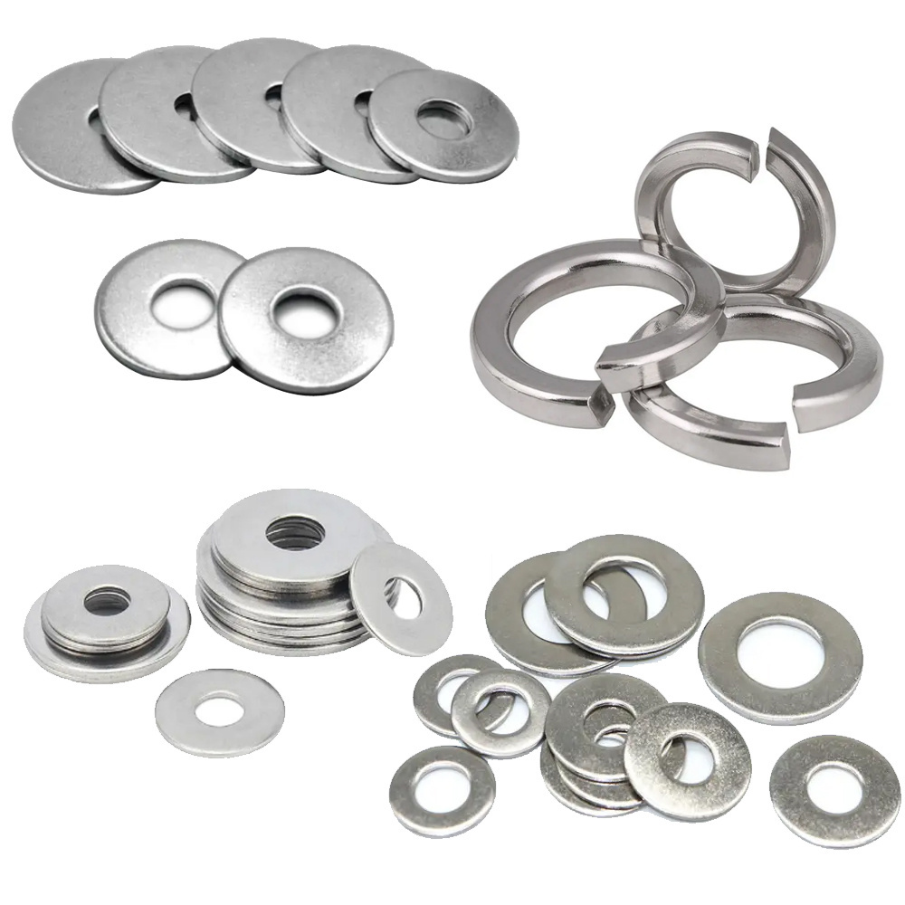 Hot Wholesale DIN Galvanized Thin Brass Zinc Plated copper plastic square stainless steel spring nylon rubber flat shim washers