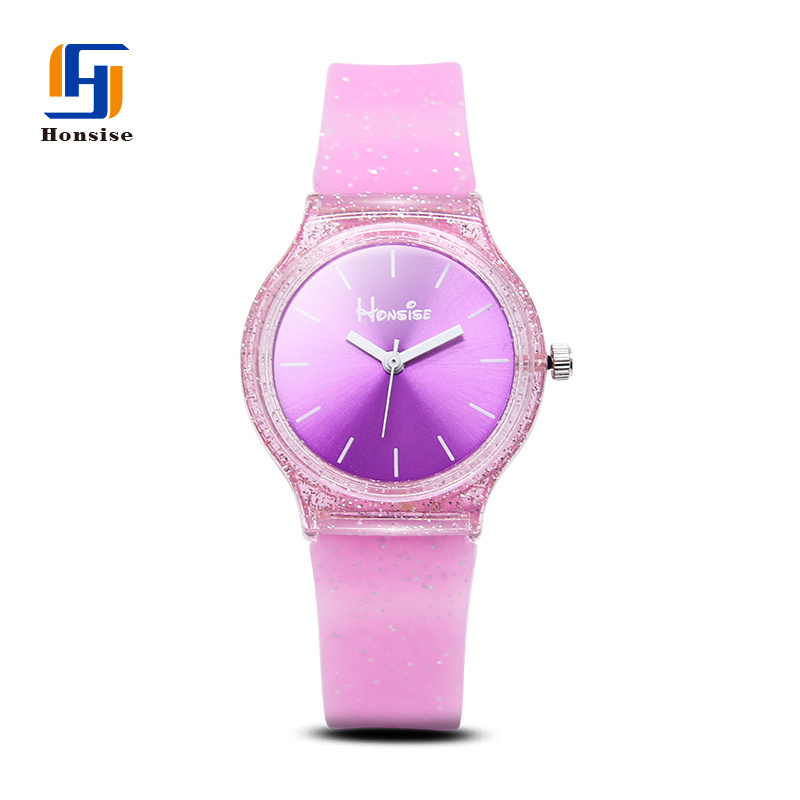 2019 OEM Japan Movement pc21 Stainless steel back  sr626sw Glitter strap plastic case quartz watch