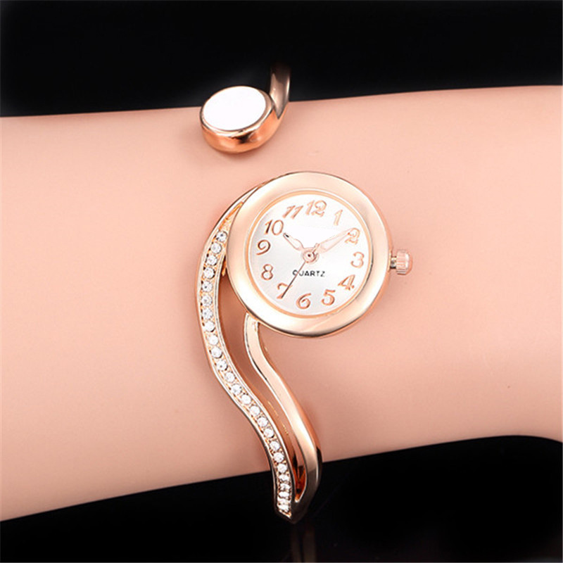 Hot Sale Fashion Luxury Watches Ladies Bracelet Thin Band Dress Stainless Steel Watches Bracelet Women Ladies Rose Gold White