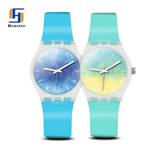 Japan movt Watch sr626sw Price Custom Watch Logo Plastic Case Young Boy Girl Quartz Watch