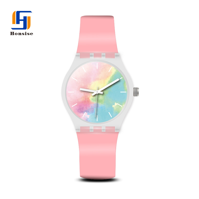 Japan movt Watch sr626sw Price Custom Watch Logo Plastic Case Young Boy Girl Quartz Watch