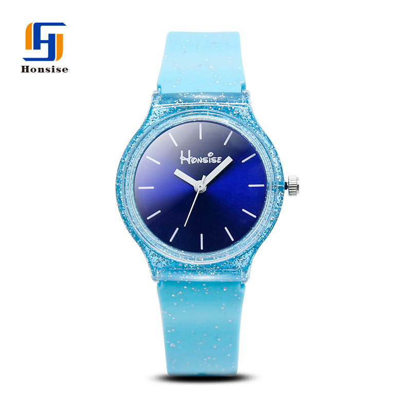 2019 OEM Japan Movement pc21 Stainless steel back  sr626sw Glitter strap plastic case quartz watch