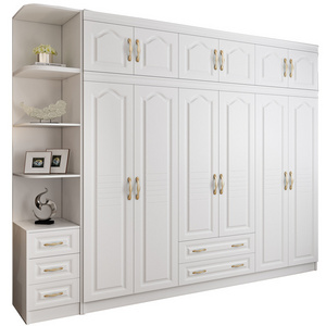 Honsoar double color bedroom furniture wardrobe design laminate colours combination