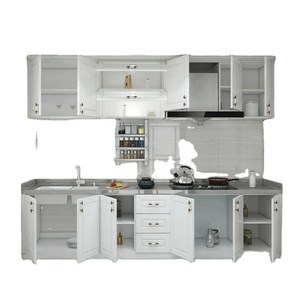 Honsoar Classic Wooden Kitchen Cabinet Customized Fancy Design Storage Basic Furniture 2022