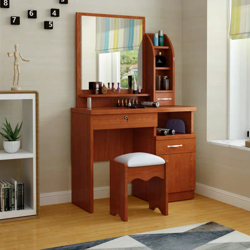 modern european make up dressing table,dressing table with lighted mirror and stool,home furniture wooden dressing table makeup