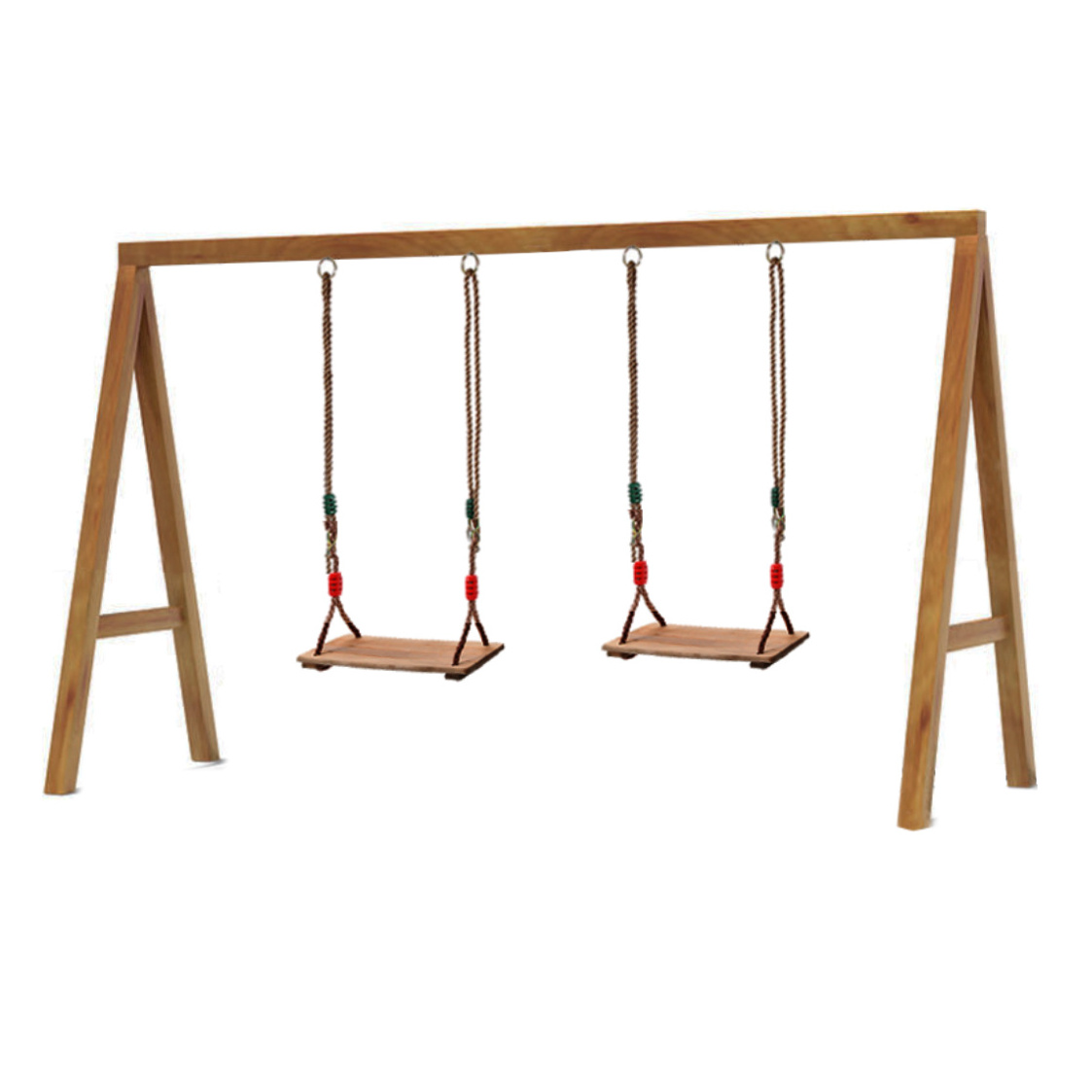 Kids Swing Seat Adult Backyard Outdoor Replacement Rope Wooden Lace Swing