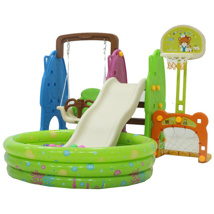 Free sample kids slide swing set baby kindergarten indoor small swing and slide set outdoor for kids