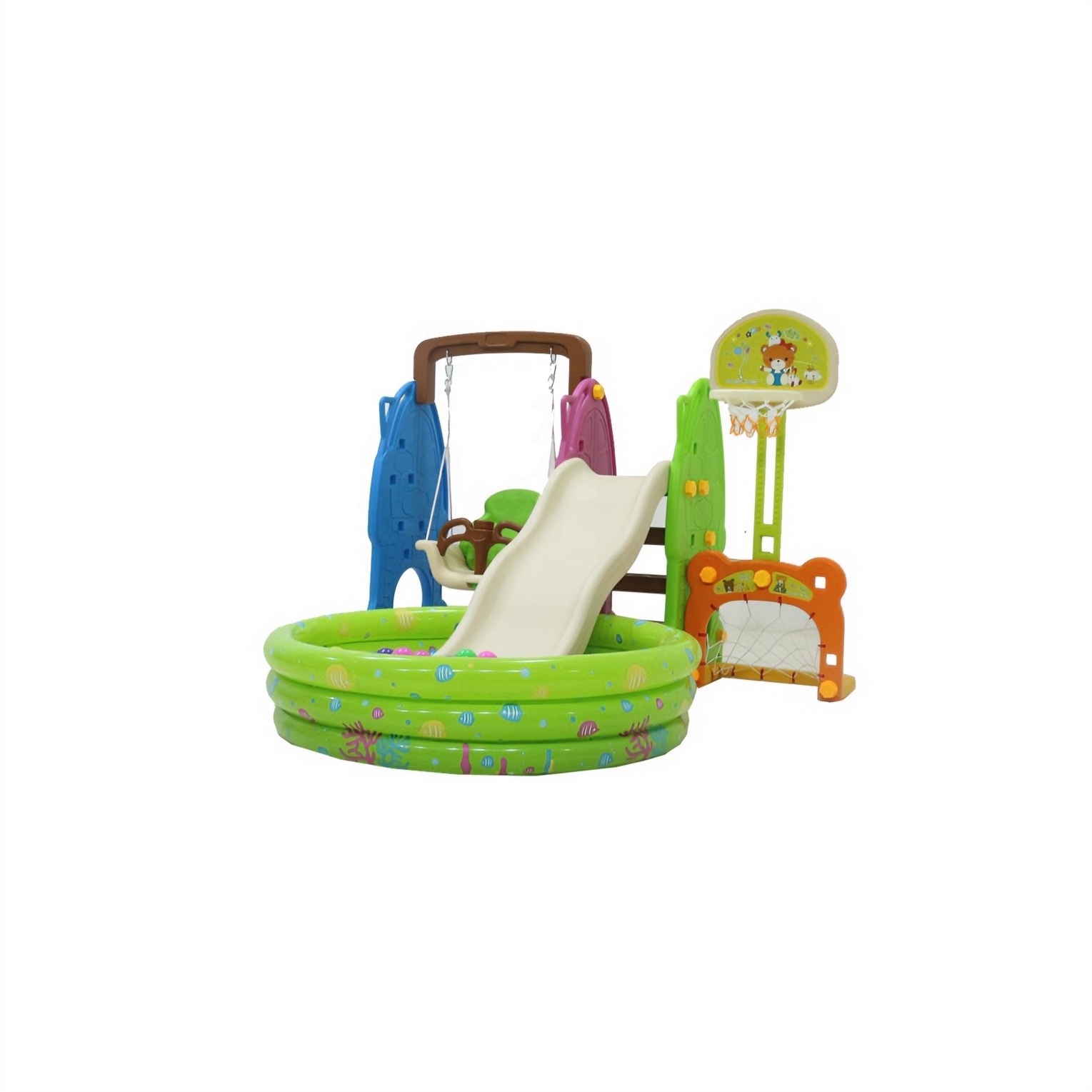 Popular Home Indoor Plastic Slide Children Indoor Slide and Swing Customized for Kids