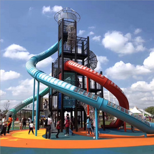 Non standard outdoor playground Big stainless steel climbing slide