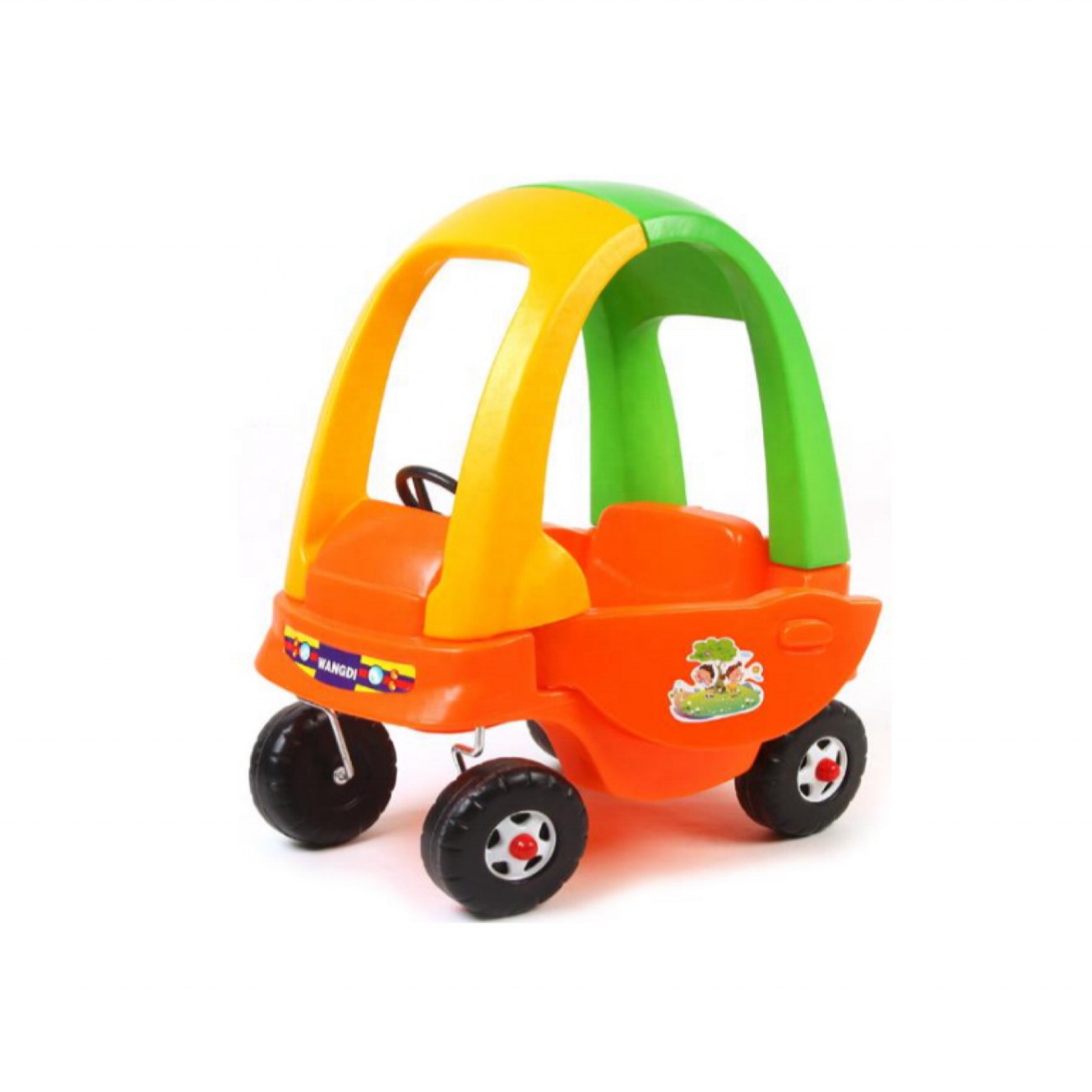 Hot Sale Customizable Four-Wheeled Toy Car for Kids Small Animatronic Model for Playgrounds Ride-on Toy for Children