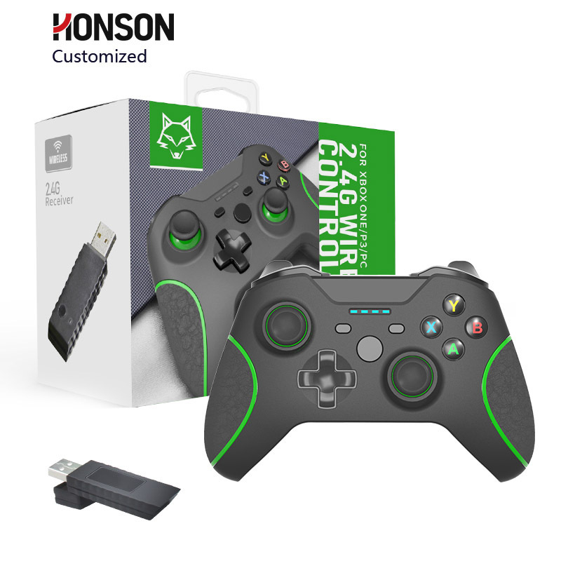 HONSON Customization 2.4G Wireless Game Controller for Xbox One S X Series S Series X PC Wireless Game Controller 2.4G 5V/ 1A