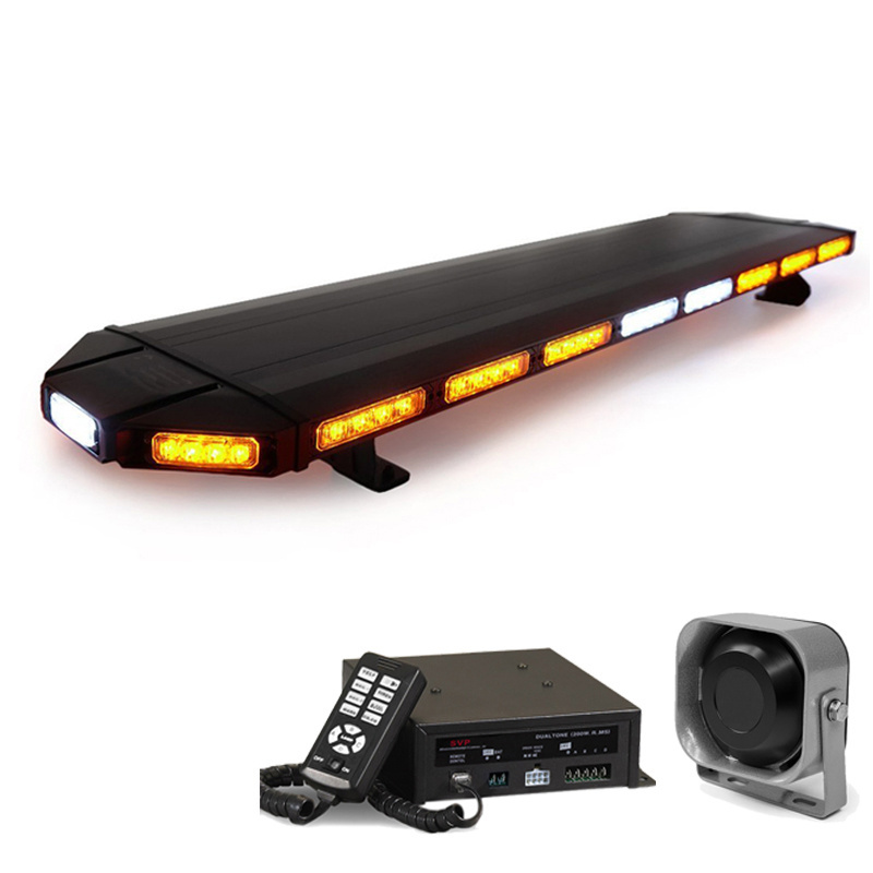 HS-6146B Emergency rotating strobe ambulance balizas Black aluminum alloy 3W led warning light bar