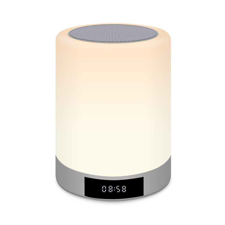 Music Night Light Lamp Portable Blue tooth V4.2 Speaker with Alarm Clock and LCD display