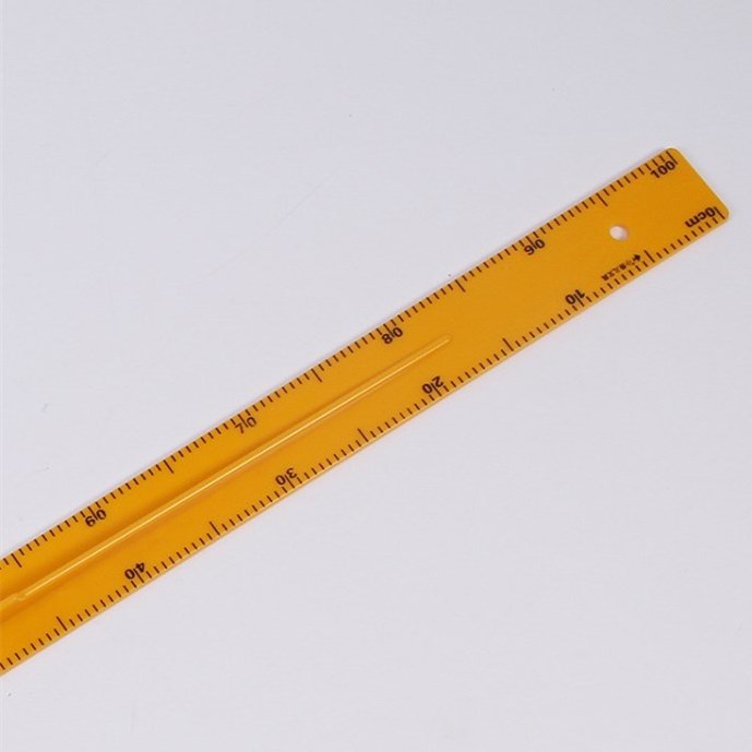 Straight Scribing Cutting Ruler with Handle 100cm 1 Meter 39inches One Side Printing Plastic OEM School Rulers 