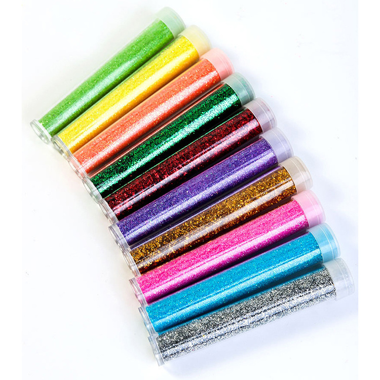 wholesalebag tube packing bulk polyester glitter powder diamond holographic polyester pigment craft face nail glitter powders