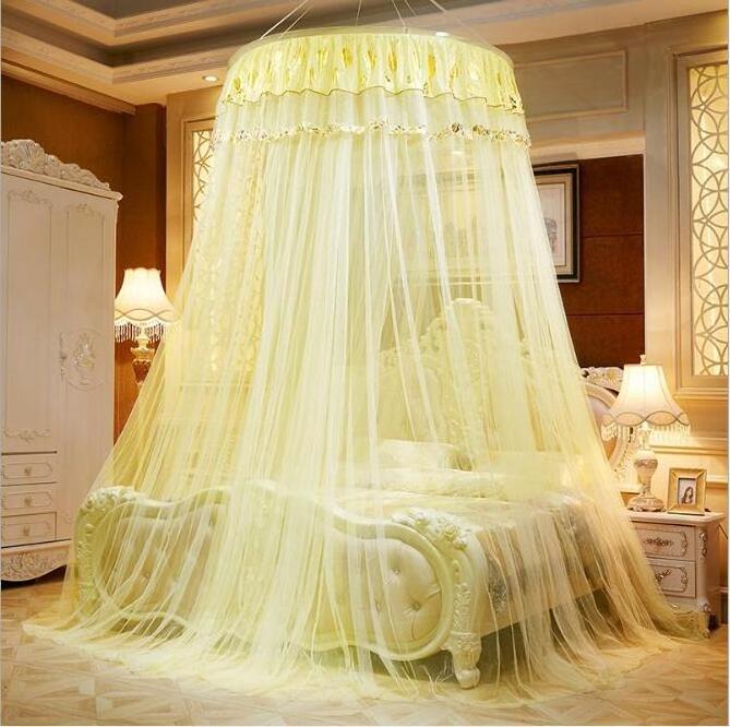 Circular ceiling mosquito net thickened and densified diameter about 1m with suction cup wedding centerpiece Very romantic