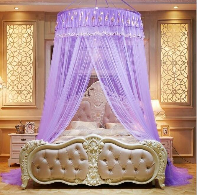 Circular ceiling mosquito net thickened and densified diameter about 1m with suction cup wedding centerpiece Very romantic