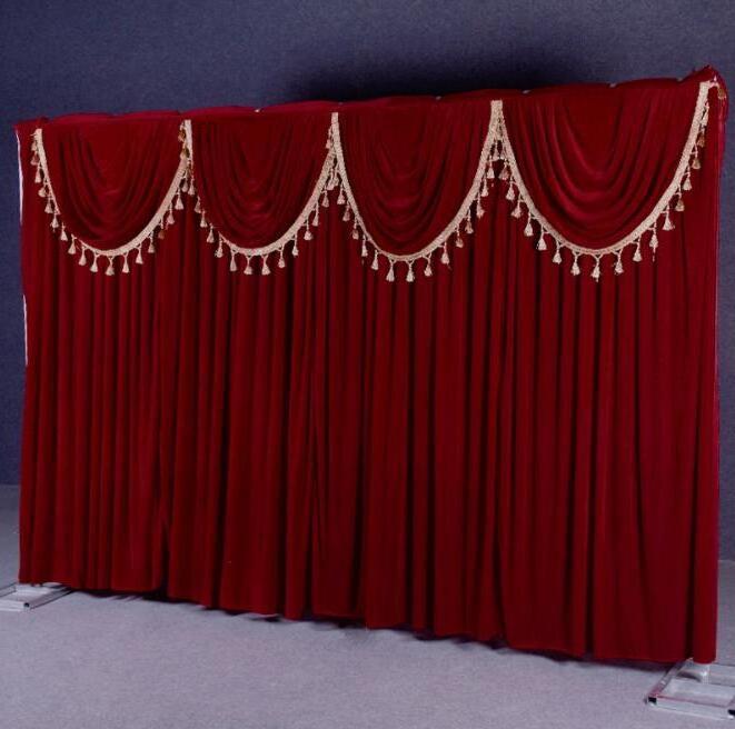 Simple style velvet material wedding Backdrop New Material 3M*4M wedding stage background