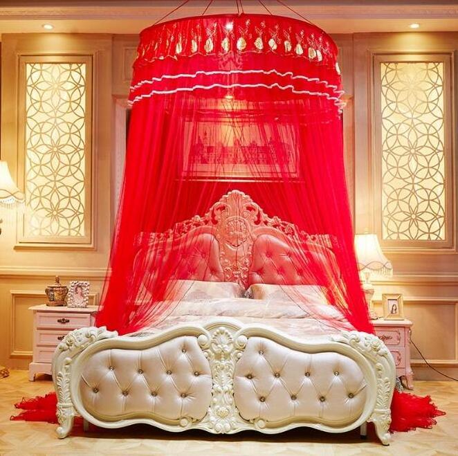 Circular ceiling mosquito net thickened and densified diameter about 1m with suction cup wedding centerpiece Very romantic