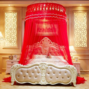 Circular ceiling mosquito net thickened and densified diameter about 1m with suction cup wedding centerpiece Very romantic