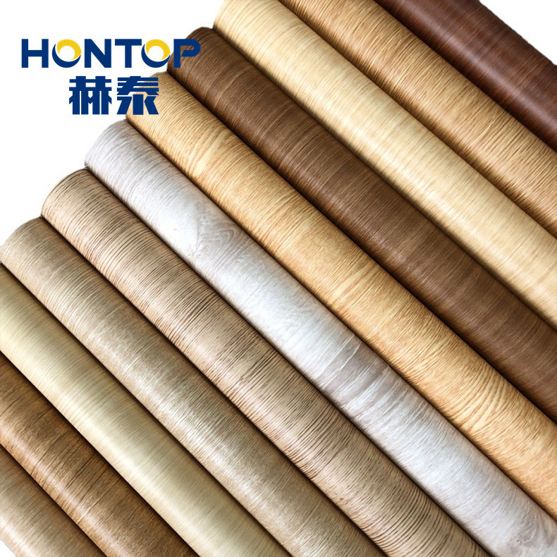 PVC Wooden Textured Decorative Foil Vinyl Self Adhesive Lamination Film for MDF Furniture