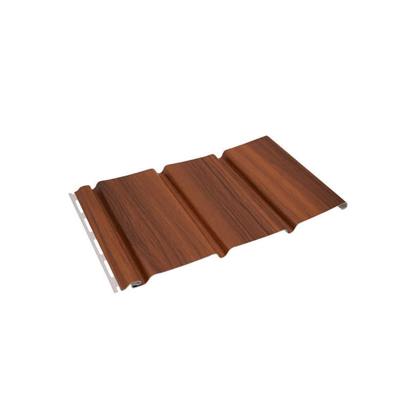 Exterior Wood Laminated PVC Vinyl Plain Soffit Ceiling Panel for Roof Eave