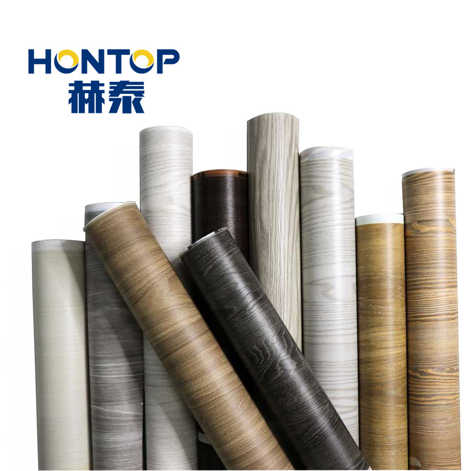 PVC Wooden Textured Decorative Foil Vinyl Self Adhesive Lamination Film for MDF Furniture