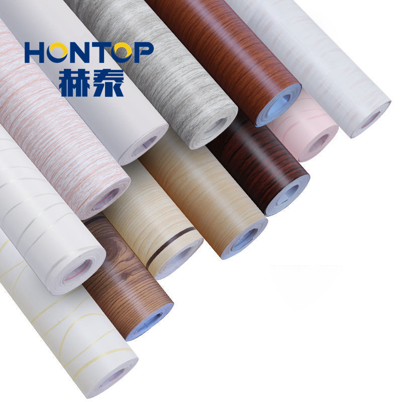 PVC Wooden Textured Decorative Foil Vinyl Self Adhesive Lamination Film for MDF Furniture