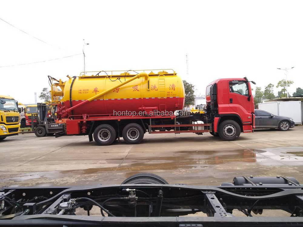 1SUZU 20 m3 Waste Water Septic Vacuum Suction Hose Tanker Truck Fecal Feces Sludge Sewage Suction Trucks In Philippines