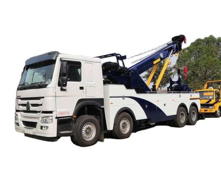 Sinotruck HOWO 8*4 50tons road wrecker tow truck Recovery tow truck emergency wrecker truck