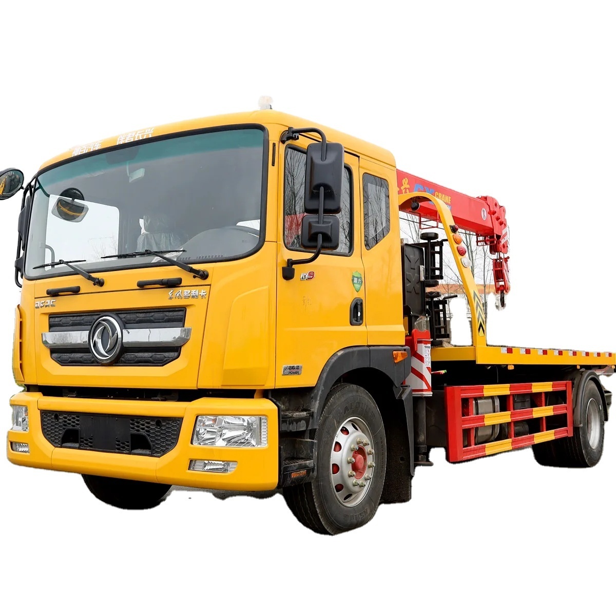 2024 4x2 DFAC 5 Ton Lift Stiff Boom Tow Truck Mounted Crane Straight Telescopic Truck Cranes