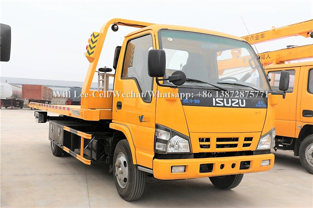 Japanese 600P 5.6M Rollback Truck Rescue Wrecker Flatbed Tow Truck with ISUZU Chassis