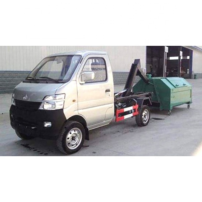 Changan mini 2-3 CBM Hook  Lift/ Arm Roll Garbage Truck price for sale