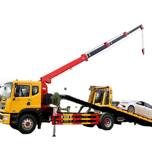 2024 4x2 DFAC 5 Ton Lift Stiff Boom Tow Truck Mounted Crane Straight Telescopic Truck Cranes