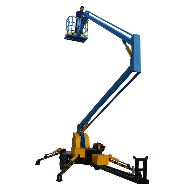 hot sale HONTYLIFT hydraulic trailer mounted boom lift towable cherry picker