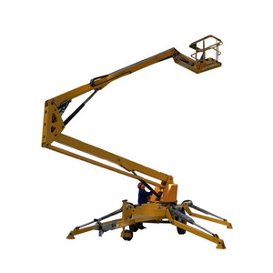 Hontylift Cherry picker towable lift spider aerial work platform articulating boom lift for sale