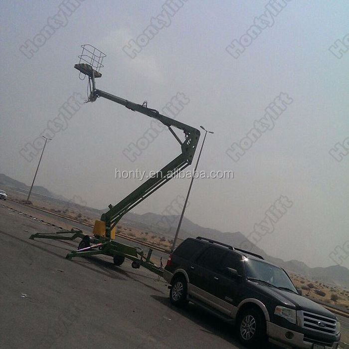 Man lift articulating aerial work platform bucket vehicle truck mounted boom lift