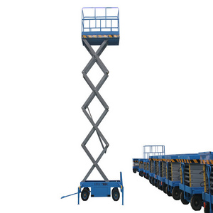 300kg 6m 4 wheels Mobile  electric hydraulic  scissor lift working platform  for aerial work