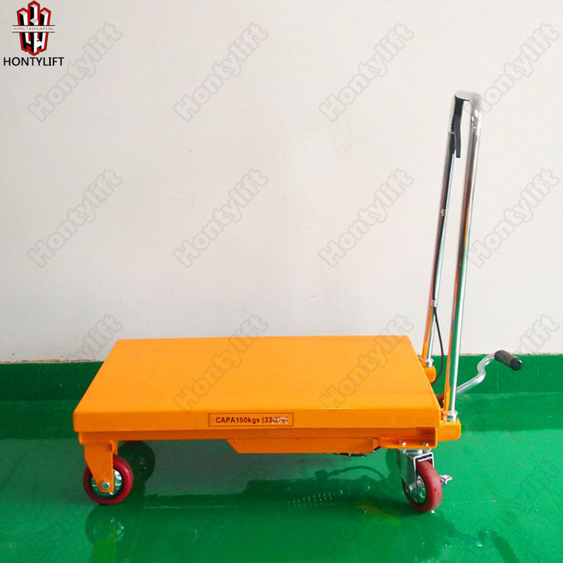 foldable hand trolley manual small platform lift electrical mini scissor lift