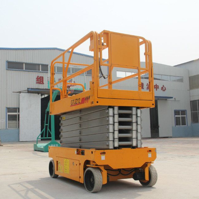 6m 500kg Cheapest mobile aerial scissor lift platform building window cleaning lift