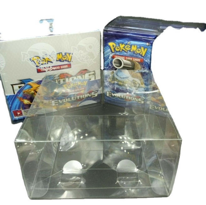 10pcs Dustproof PVC Pokemon Booster Box Plastic Protector Case Protective Box Display Showcase