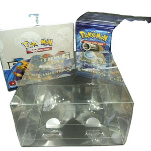 10pcs Dustproof PVC Pokemon Booster Box Plastic Protector Case Protective Box Display Showcase