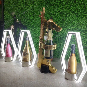 Customized Nightclub VIP LED King Champagne Chandon Bottle Presenter Spirits Glorifier Liquid Display Wine Rack Stand