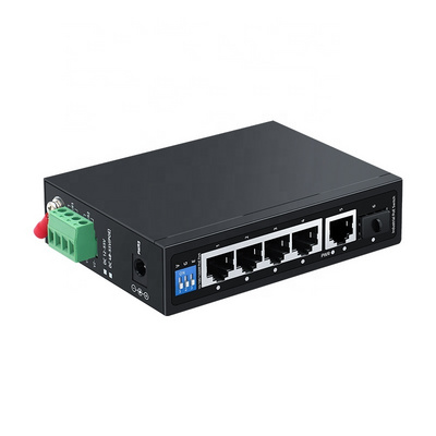 Industrial POE Switch, Gigabit 6 Port Switch 1000M RJ45 Port 1 Gigabit SFP Port DIN Rail Network POE Switch Lightning Protection