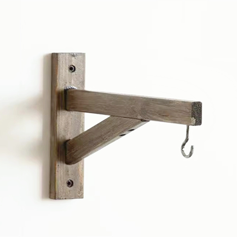 Hanging Plant Hanger Wooden Shelf Brackets Wall Vase Wood Hook Wall Mounted Wood Extension Hook For Chandelier Lantern Plant Pot