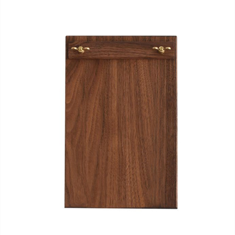 Bulk quantity natural wood clipboard with binder clip Wooden menu board check presenter Standing clipboard with removable stand