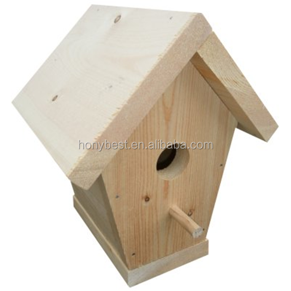 New Unfinished Wooden Bird House/Bird Feeders Wholesale Wood Bird Nest Cages Mass Custom Natural Insect Hotel And Bat House